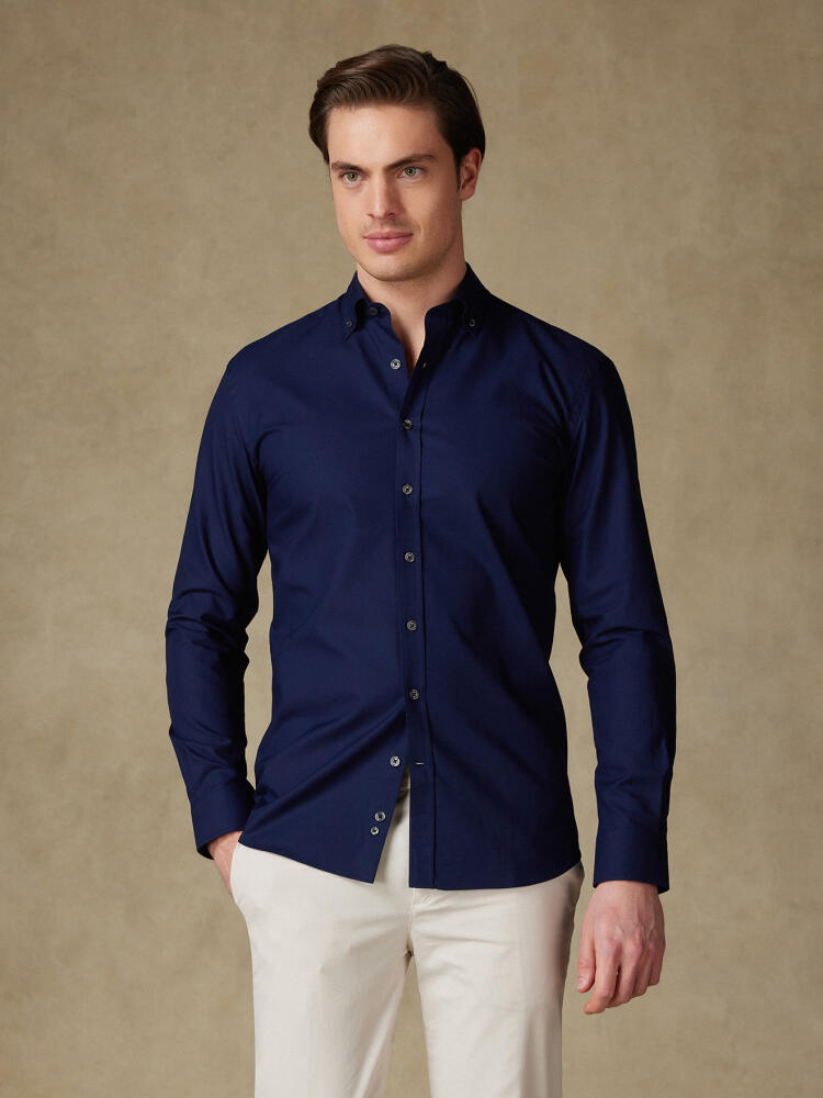 Alban marineblauw overhemd - Button-down kraag