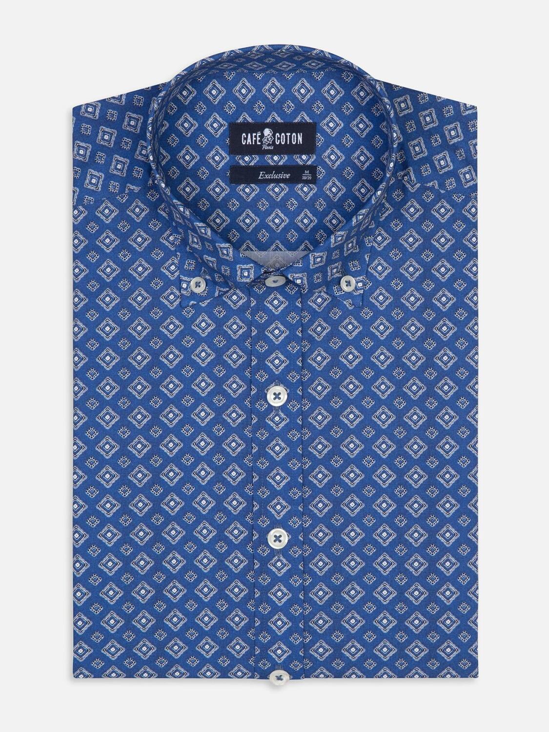 Alvin getailleerd overhemd met etnische print - Button-down kraag