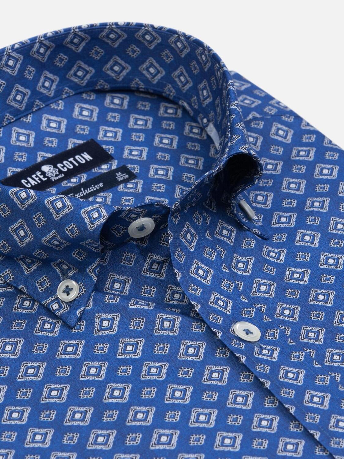Alvin getailleerd overhemd met etnische print - Button-down kraag