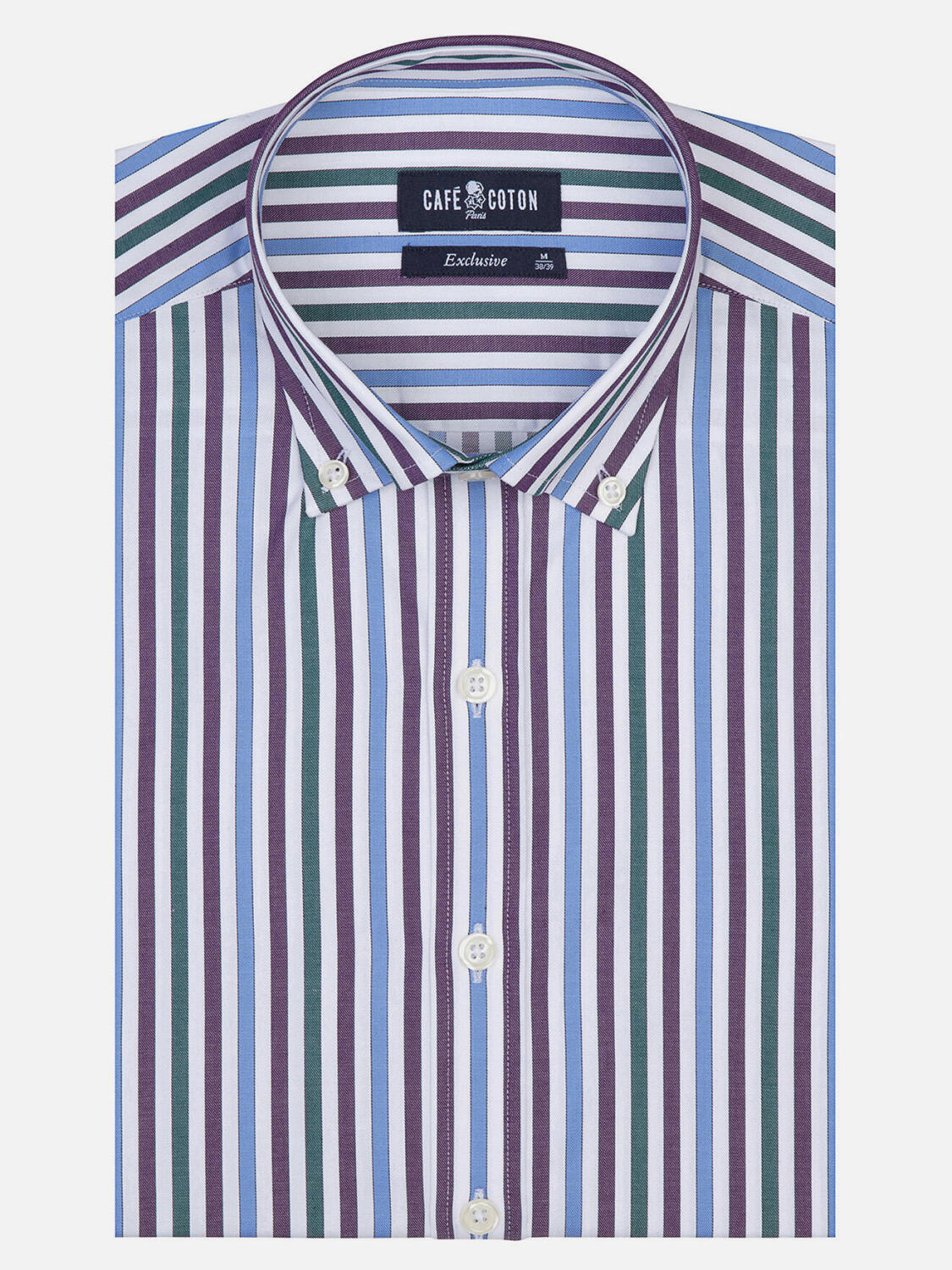 Andersen gestreept overhemd - Knoopkraag