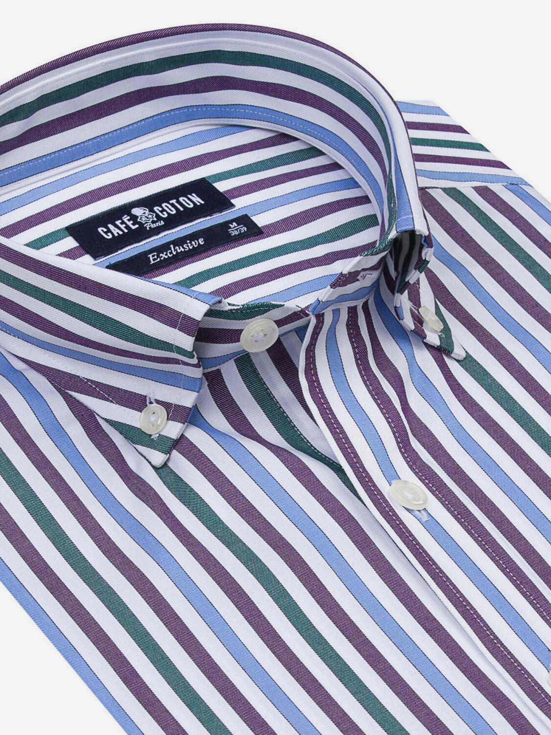 Andersen gestreept overhemd - Knoopkraag