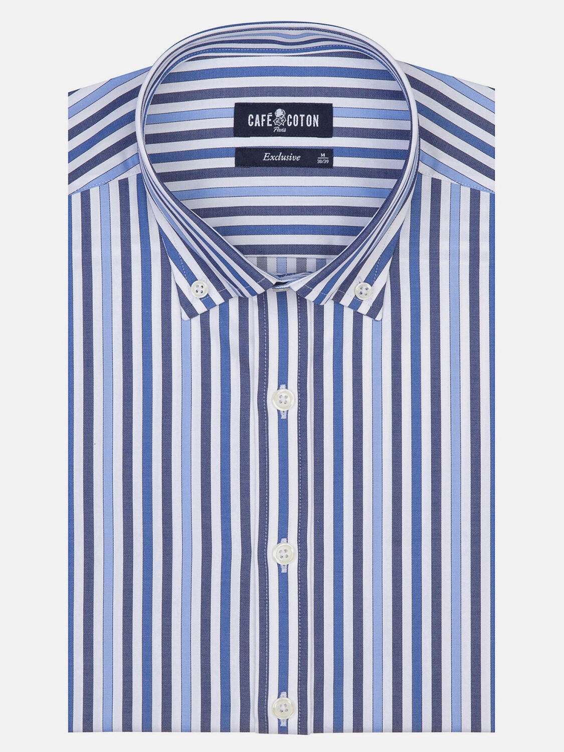 Andersen gestreept overhemd - Knoopkraag