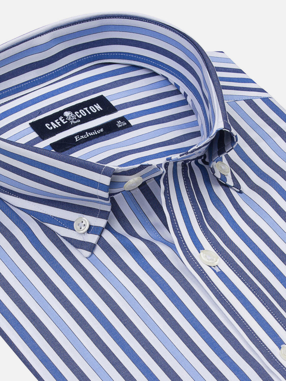 Andersen gestreept overhemd - Knoopkraag