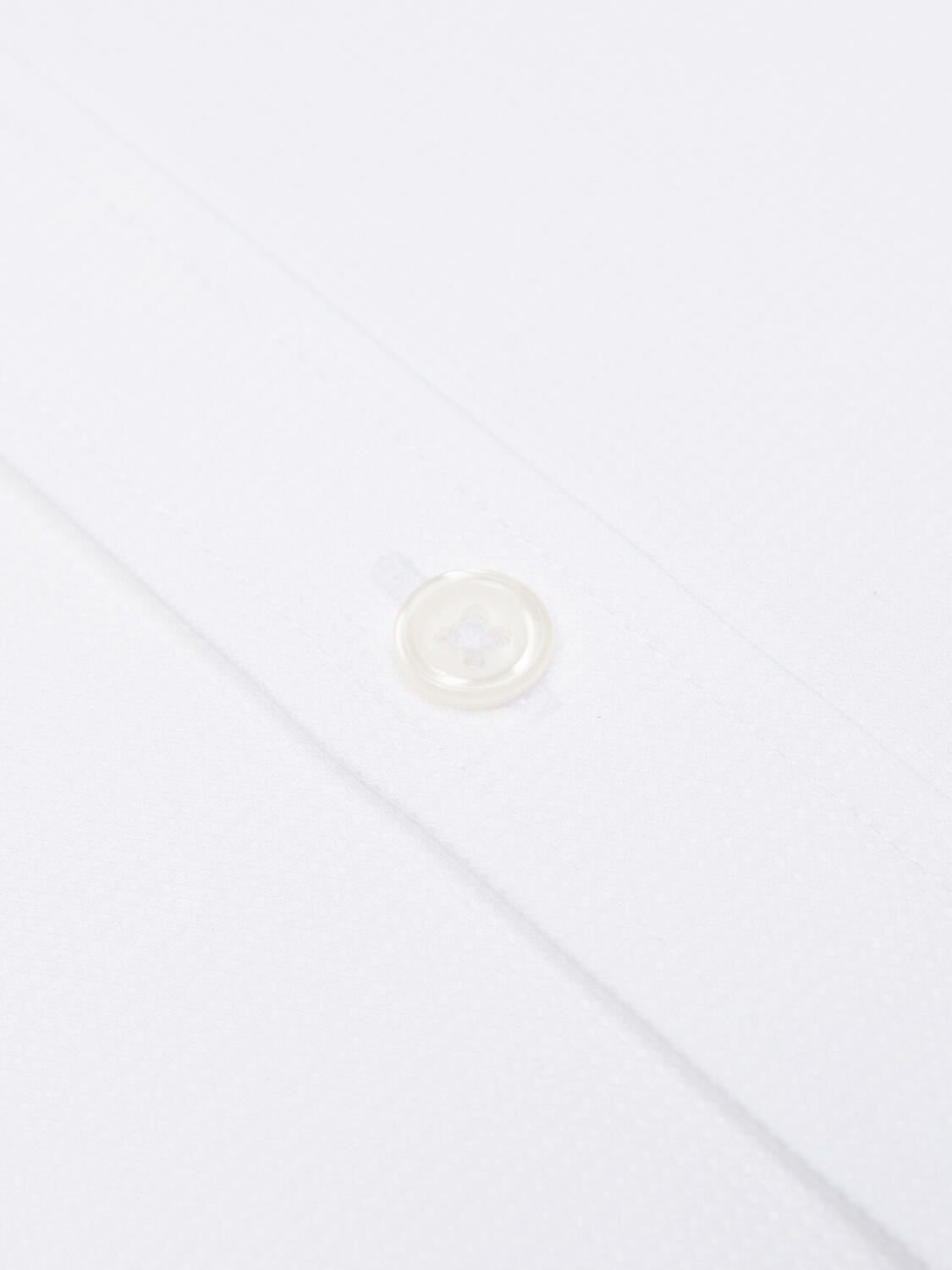 Bayers wit structuur Slim fit overhemd - Button-down kraag