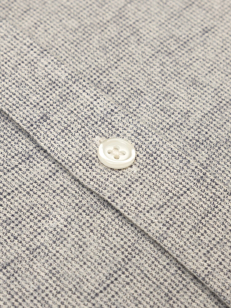 Camicia slim fit Bill in flanella - Cuello button-down