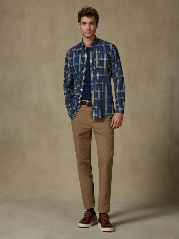 Camicia slim fit Boxy in indigo - Cuello button-down