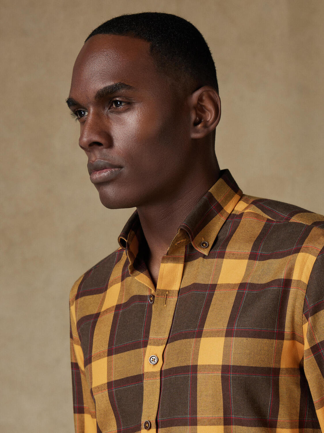 Brayden ruit Slim fit overhemd - Button-down kraag