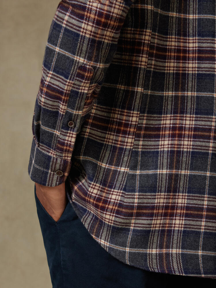 Overhemd Cadell in flanel - Button-down kraag