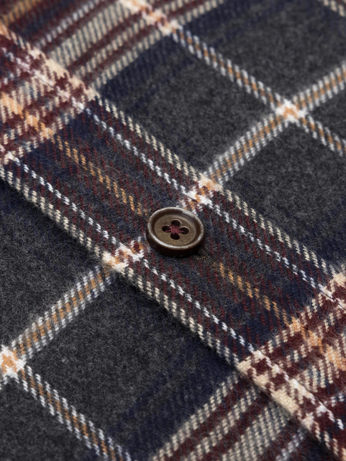 Chemise cintrée Cadell en flanelle - Col boutonné