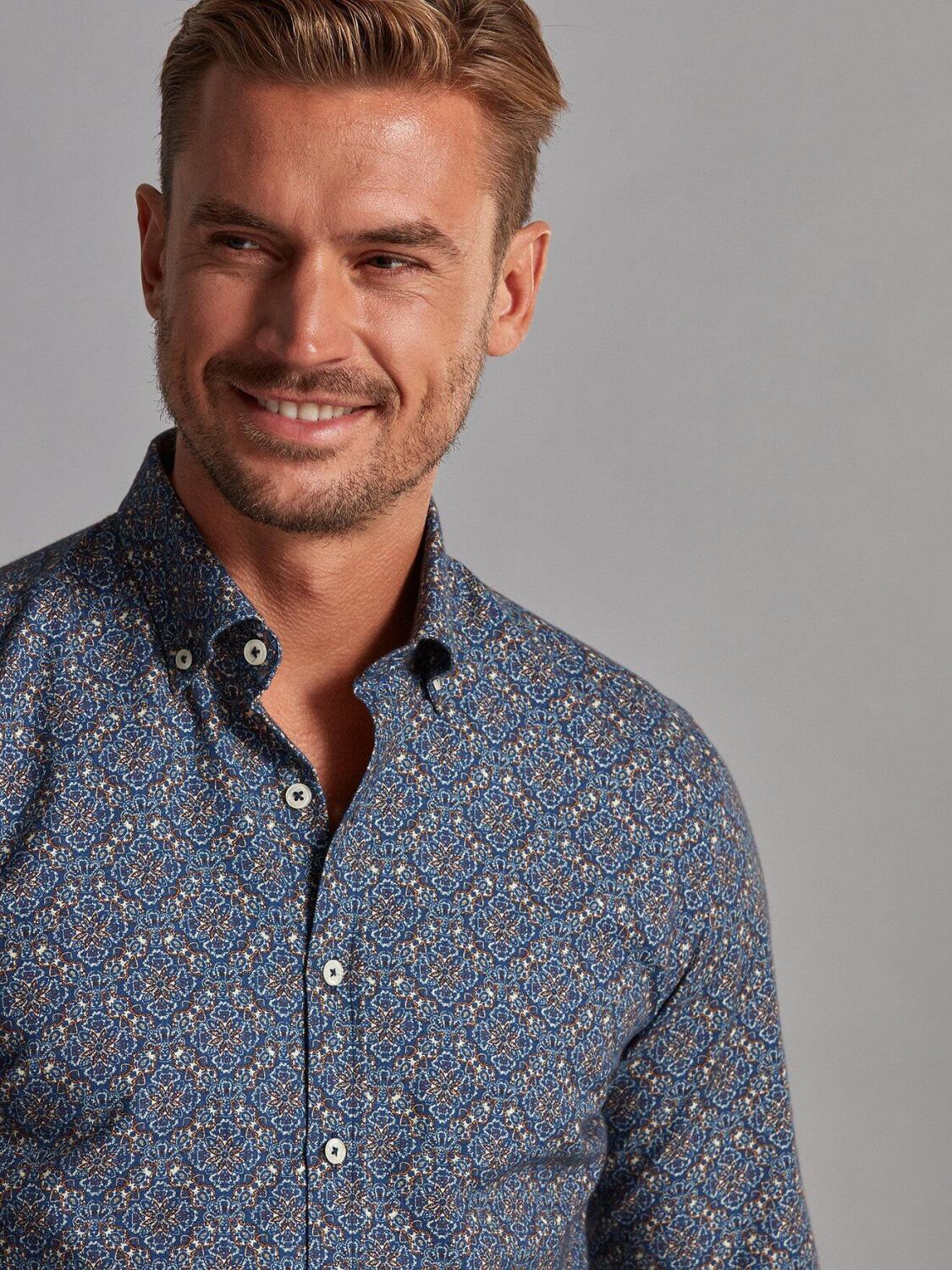 Uitgerust overhemd Casper - Knoophalsband