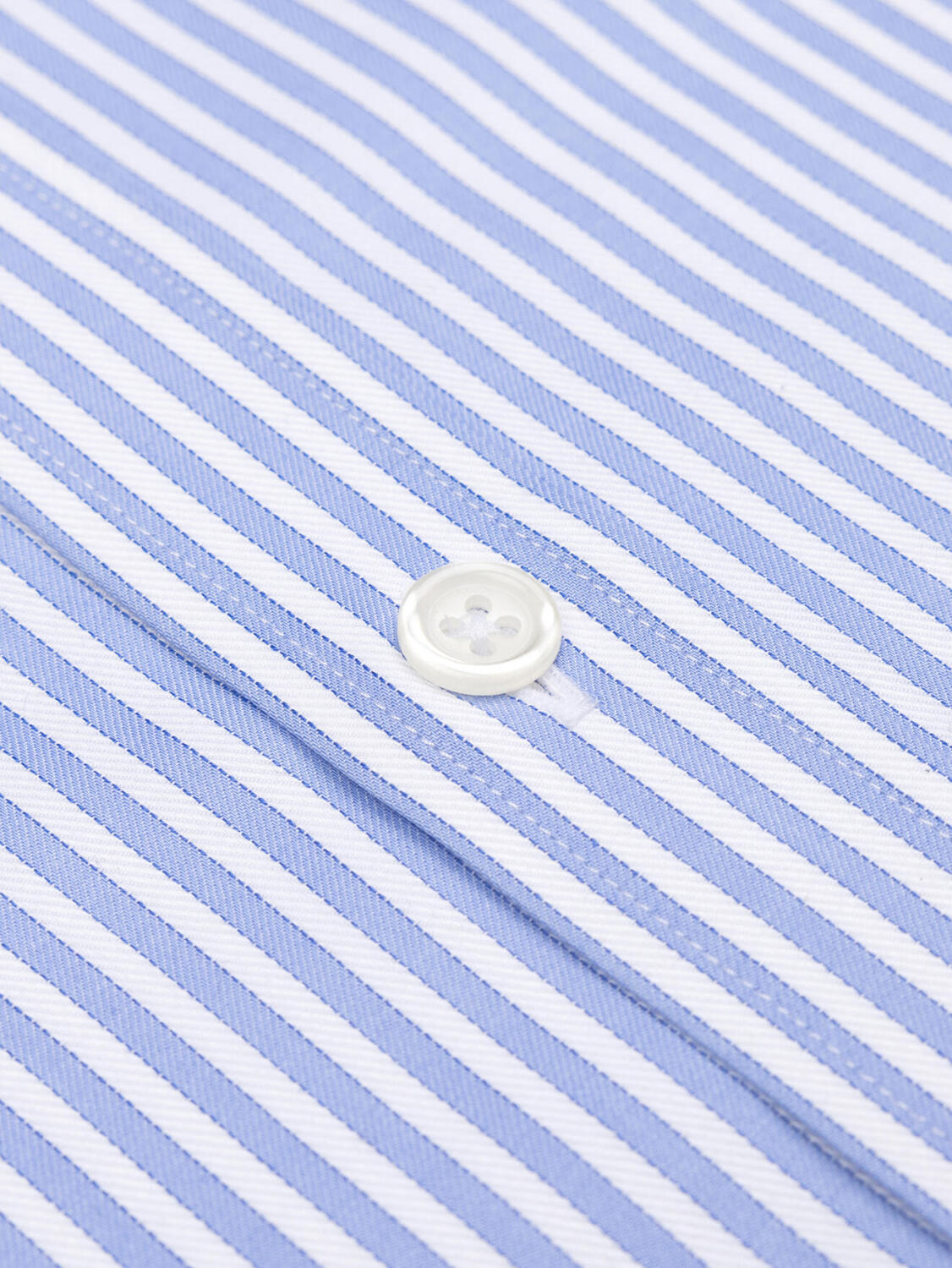 Chemise cintrée Colin à rayures ciel - Col Boutonné