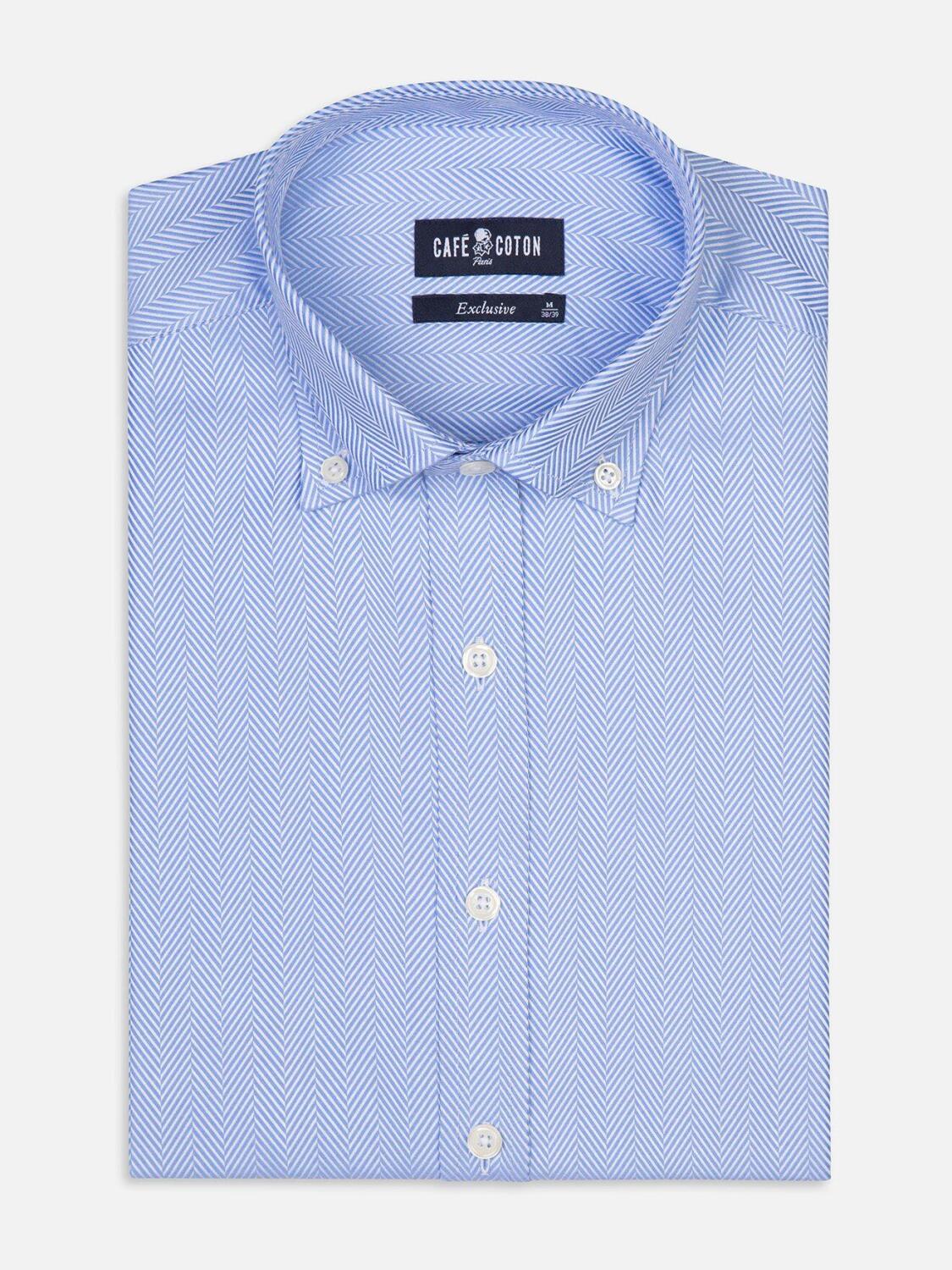 Chemise cintrée Come ciel - Col Boutonné