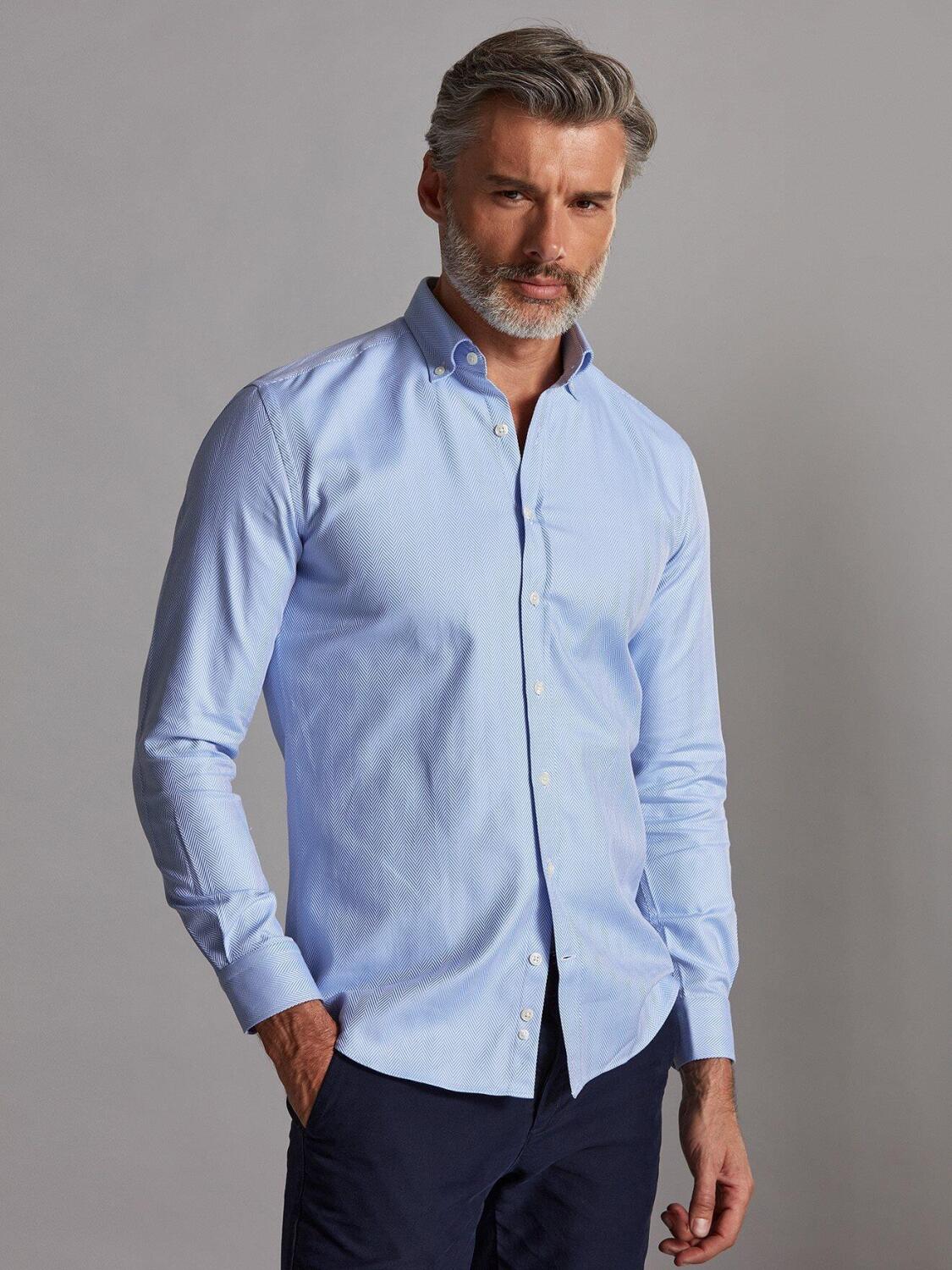 Chemise cintrée Come ciel - Col Boutonné