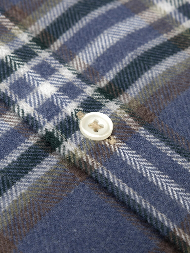 Overhemd Coren in flanel - Button-down kraag