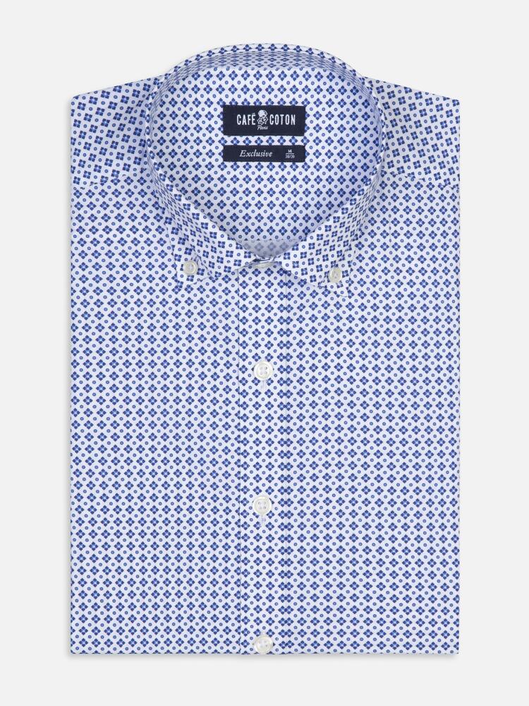 Cyrus Slim-fit overhemd met geometrische print - Button-down kraag