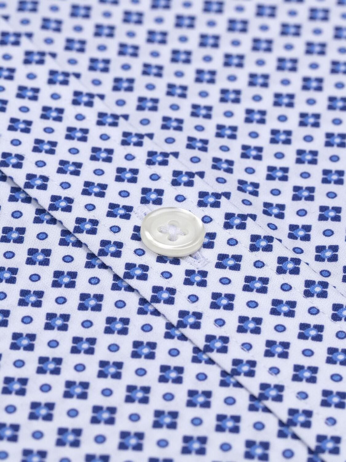 Cyrus Slim-fit overhemd met geometrische print - Button-down kraag