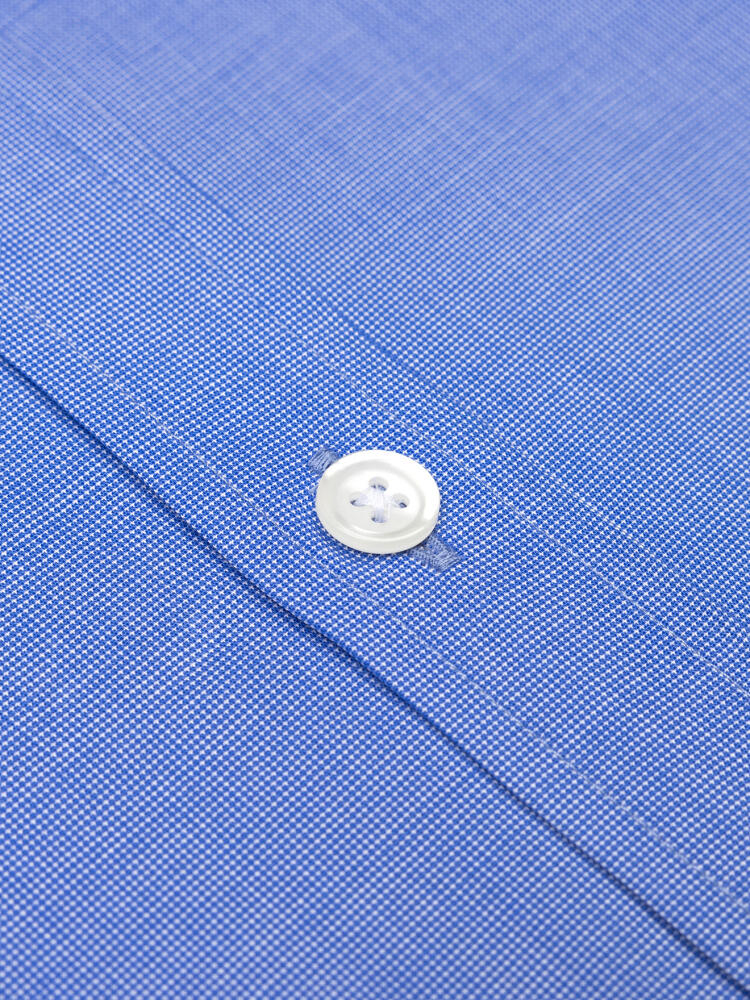 Daria blue poplin slim fit shirt - Button down collar