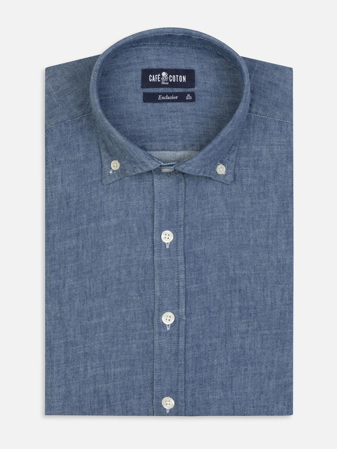 Erick denim overhemd - Button-down kraag