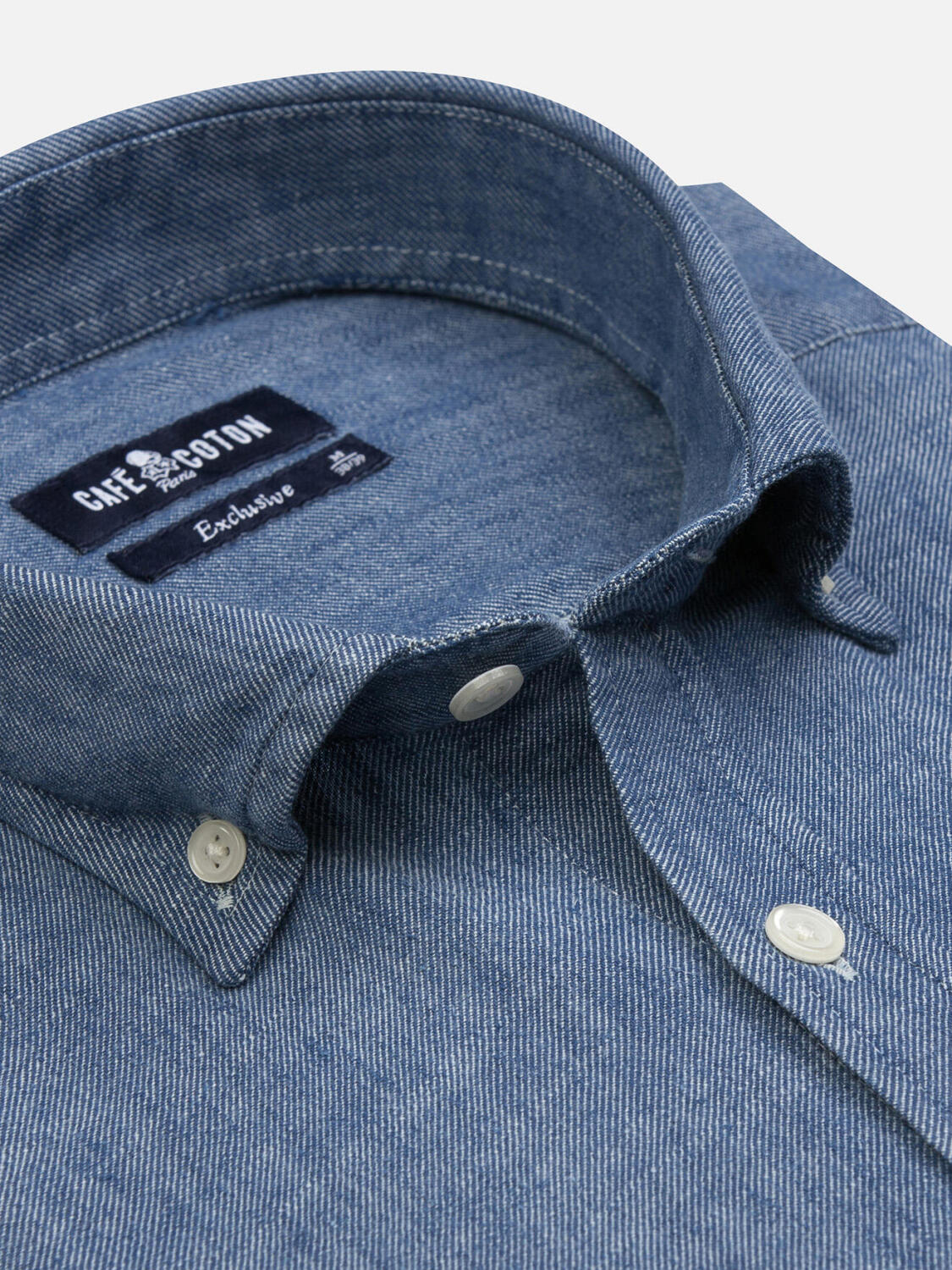 Erick denim overhemd - Button-down kraag