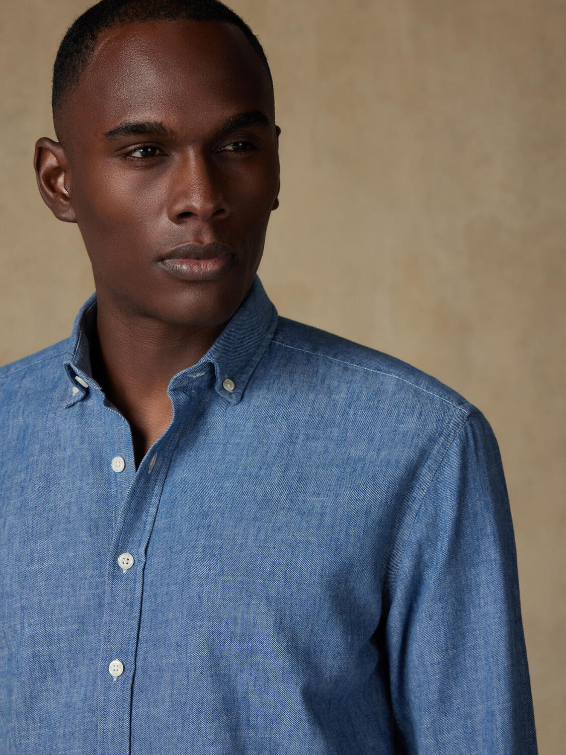 Erick denim overhemd - Button-down kraag