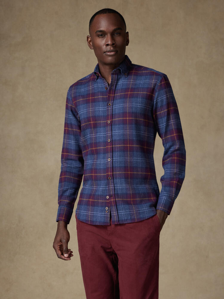 Chemise cintrée Ernie à motif tartan - Col Boutonné