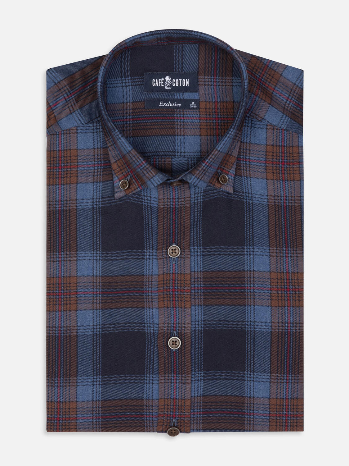Camicia slim fit Gleen Tartan - Colletto abbottonato