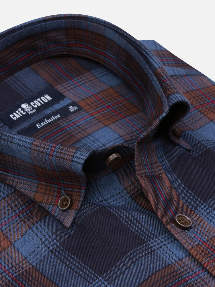 Gleen Tartan slim fit shirt - Button down collar