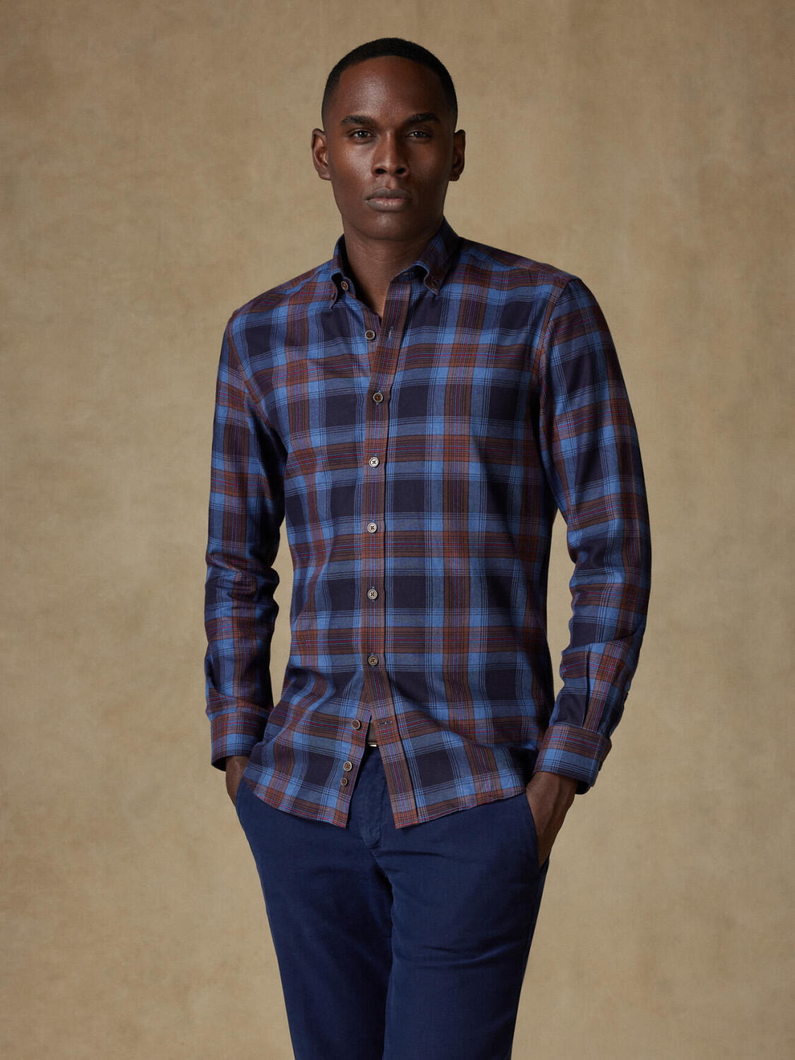Camicia slim fit Gleen Tartan - Colletto abbottonato