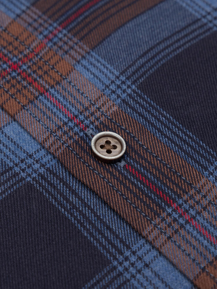 Gleen Tartan slim fit shirt - Button down collar