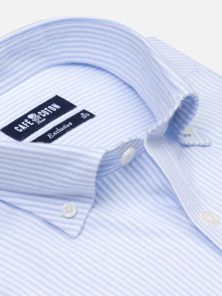 Grab slim fit shirt in brushed oxford - Buttoned down collar