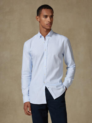 Grab sky brushed oxford slim fit shirt - Button-down collar
