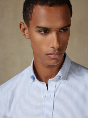 Grab sky brushed oxford slim fit shirt - Button-down collar