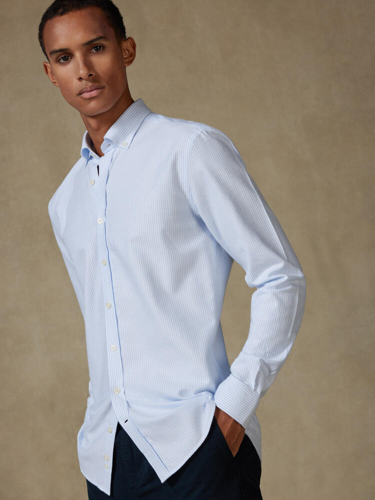 Grab sky brushed oxford slim fit shirt - Button-down collar