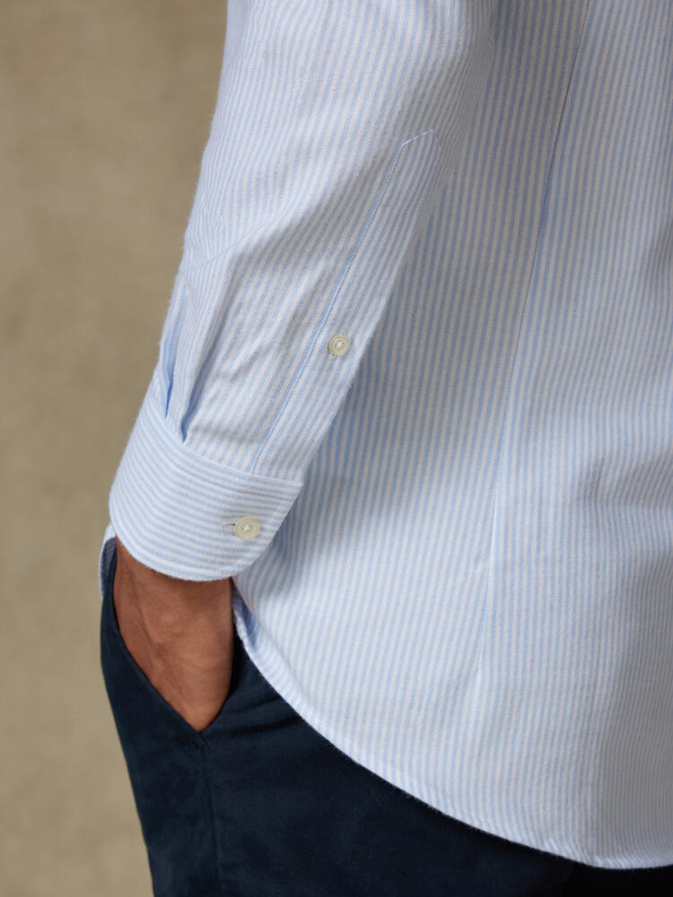 Grab sky brushed oxford slim fit shirt - Button-down collar