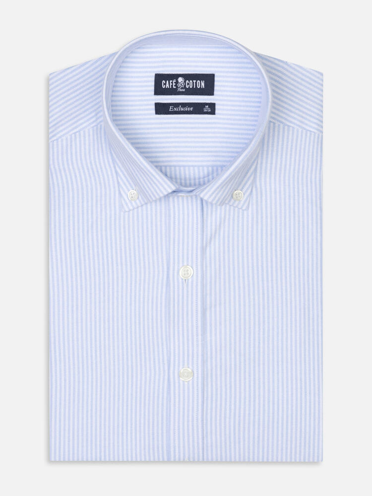 Grab sky brushed oxford slim fit shirt - Button-down collar