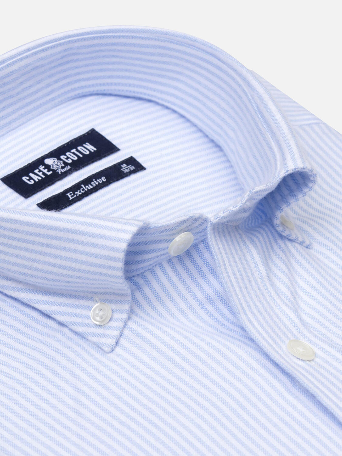 Grab sky brushed oxford slim fit shirt - Button-down collar