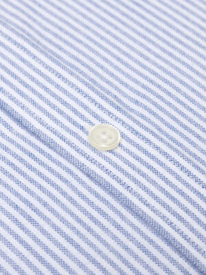 Grab blue brushed oxford slim fit shirt - Button-down collar
