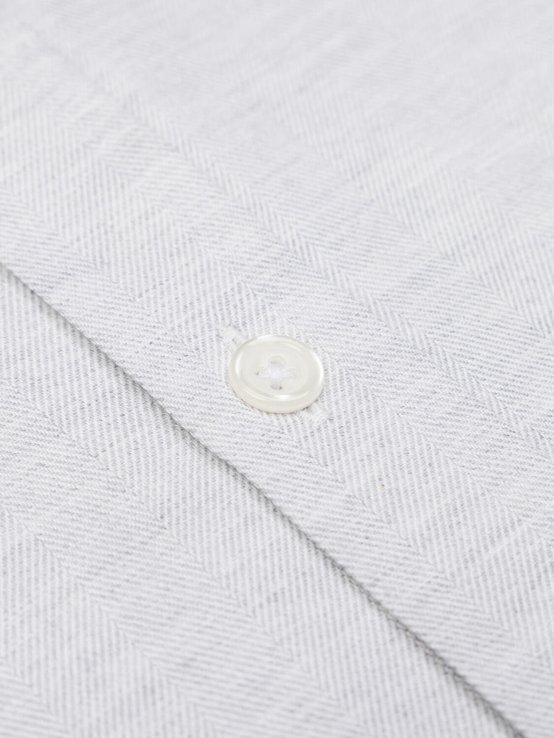 Chemise cintrée Hall en flanelle grise - Col Boutonné