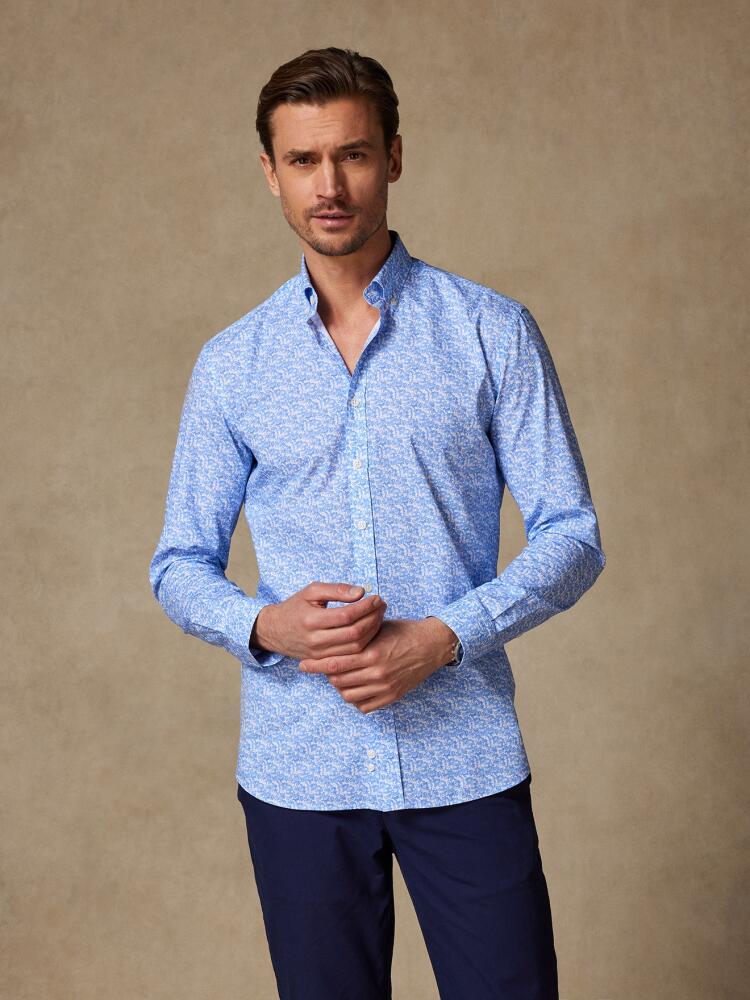 Harold slim-fitted overhemd met print - Button-down kraag