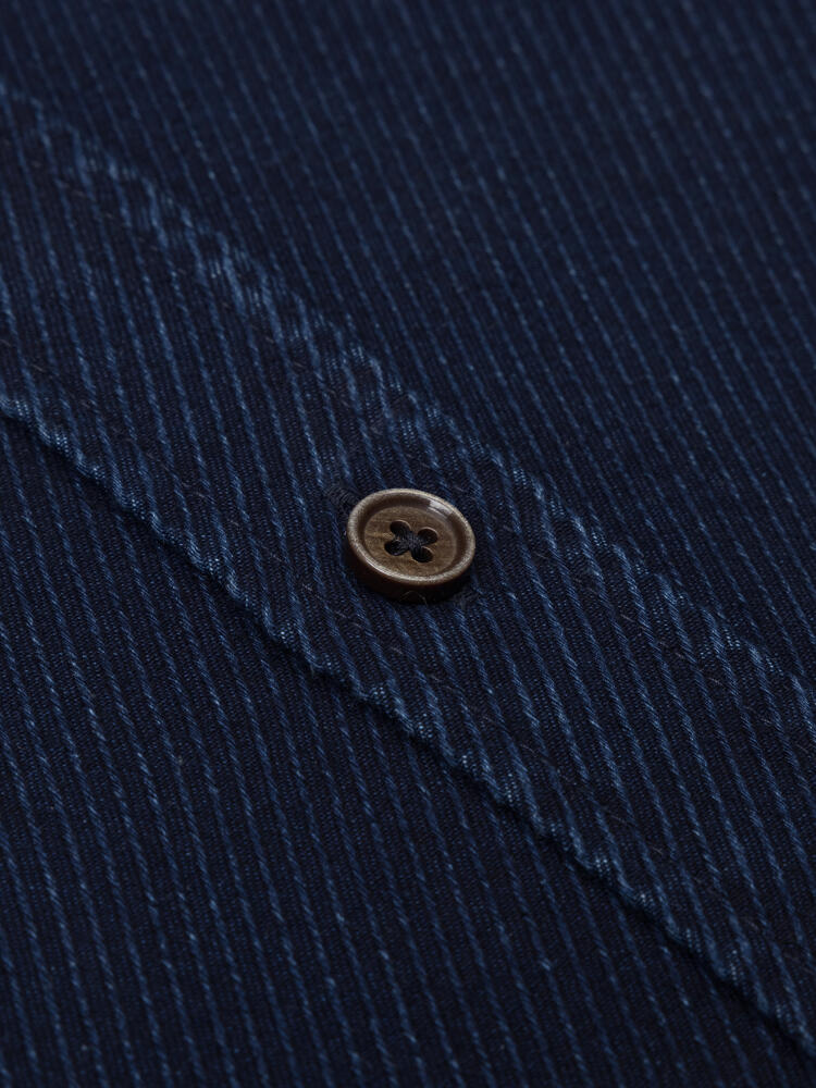 Tailiertes Hemd Hawke indigo - Button-Down-Kragen