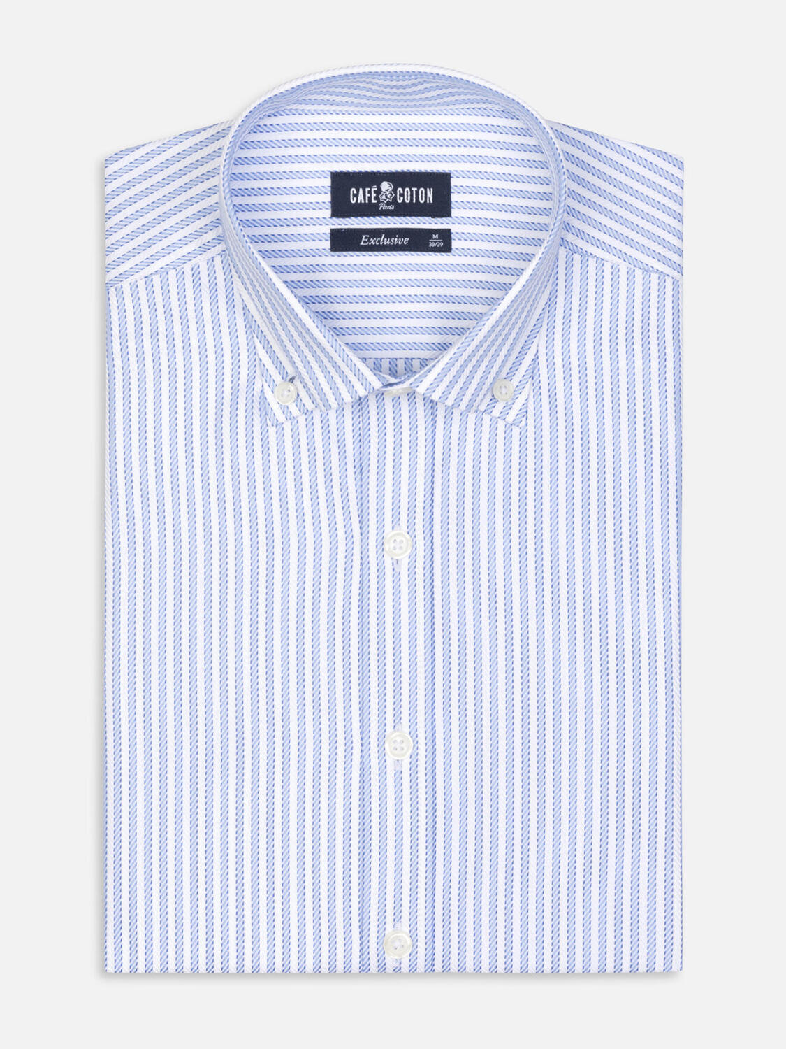 Hebert sky stripe slim fit shirt  - Button down collar