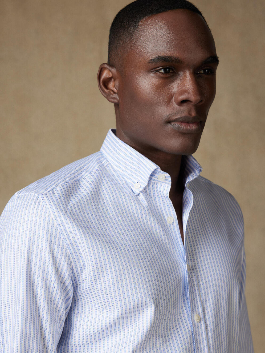Hebert sky stripe slim fit shirt  - Button down collar