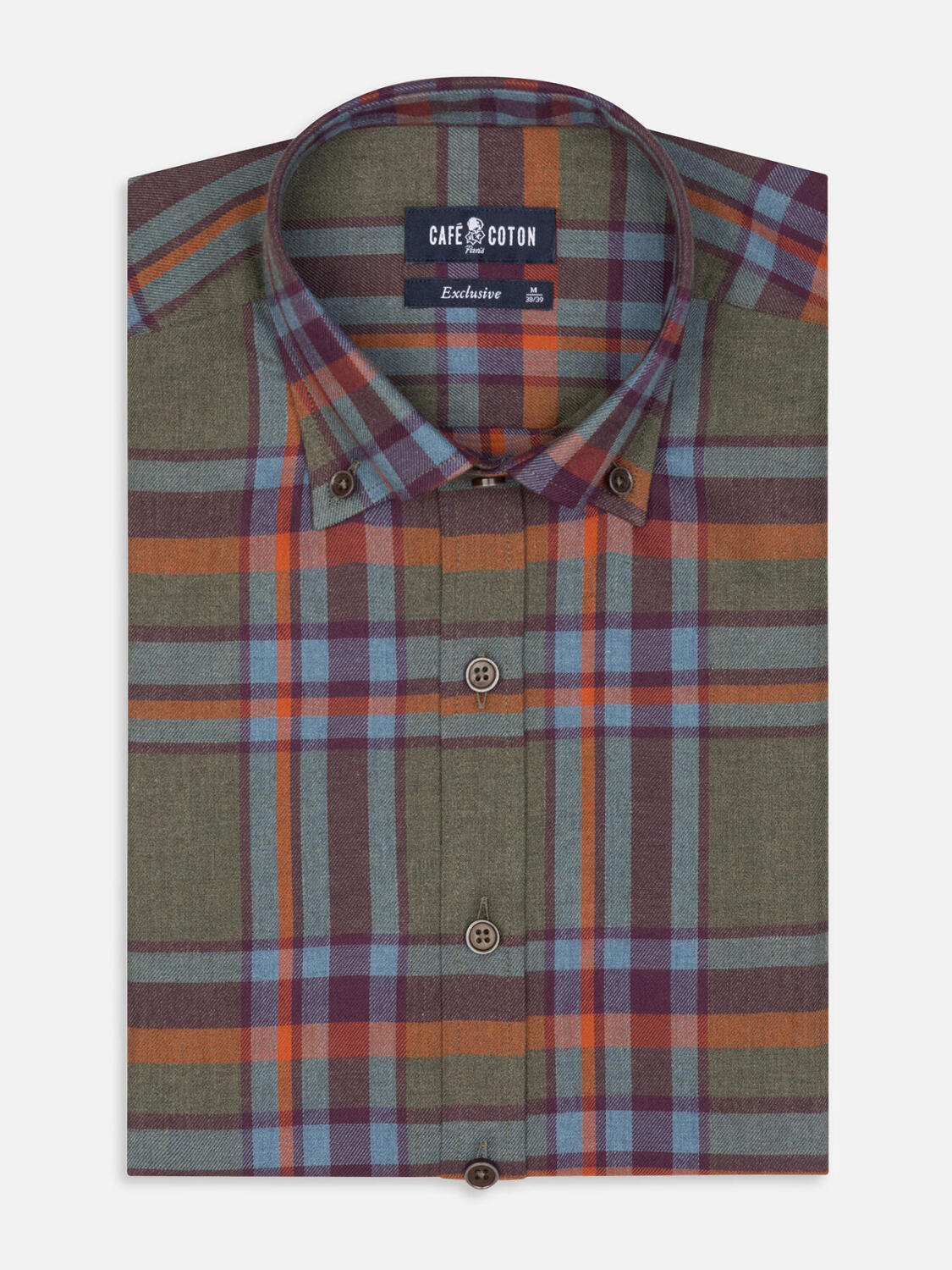 Hector Tartan slim fit shirt - Button down collar