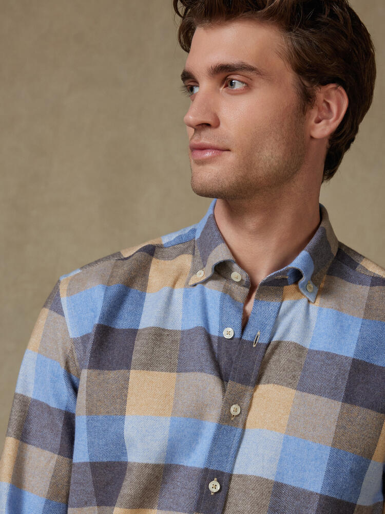 Howler flannel slim fit shirt - Button-down collar