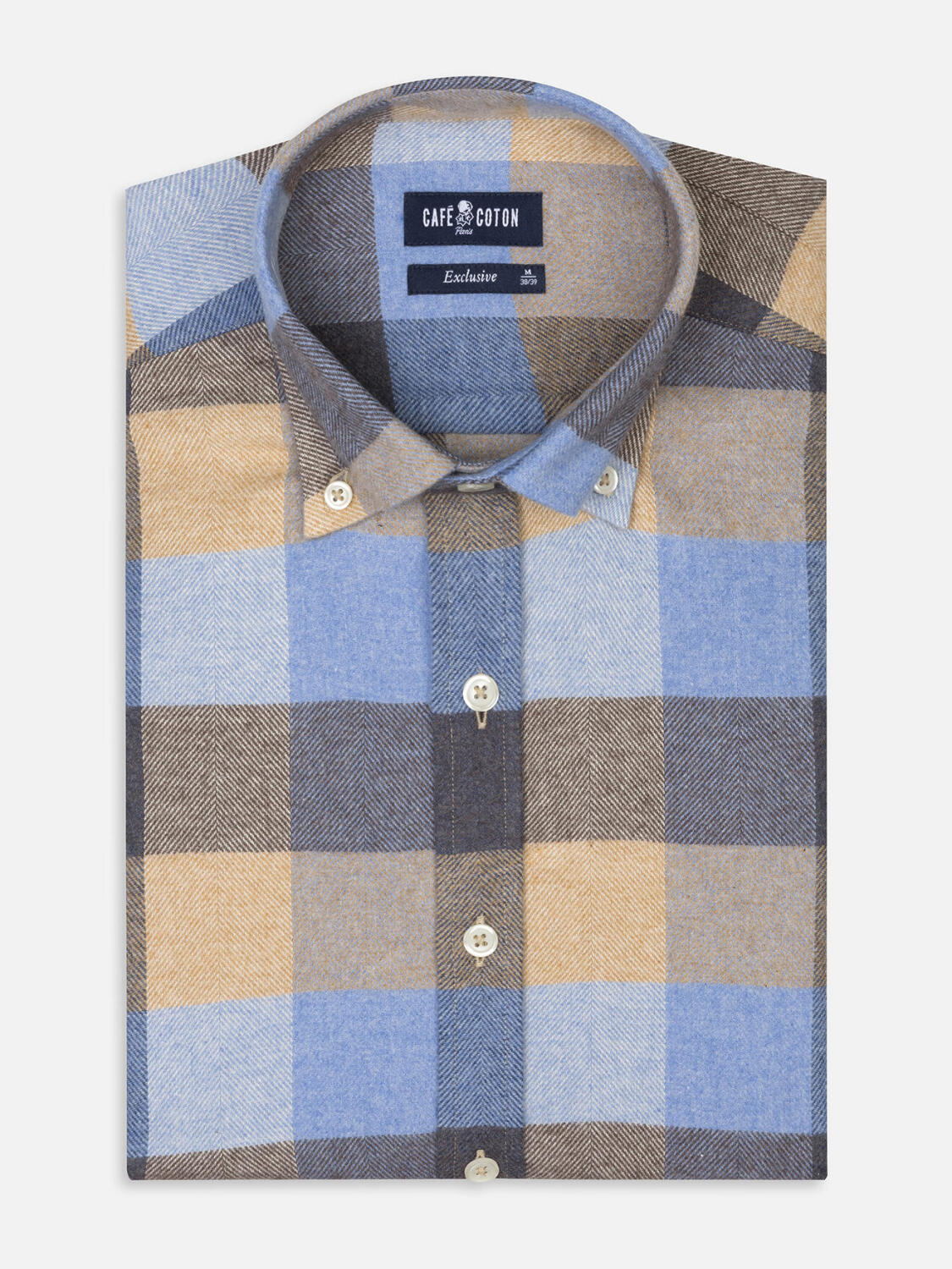 Tailiertes Hemd Howler aus Flanell - Button-Down-Kragen