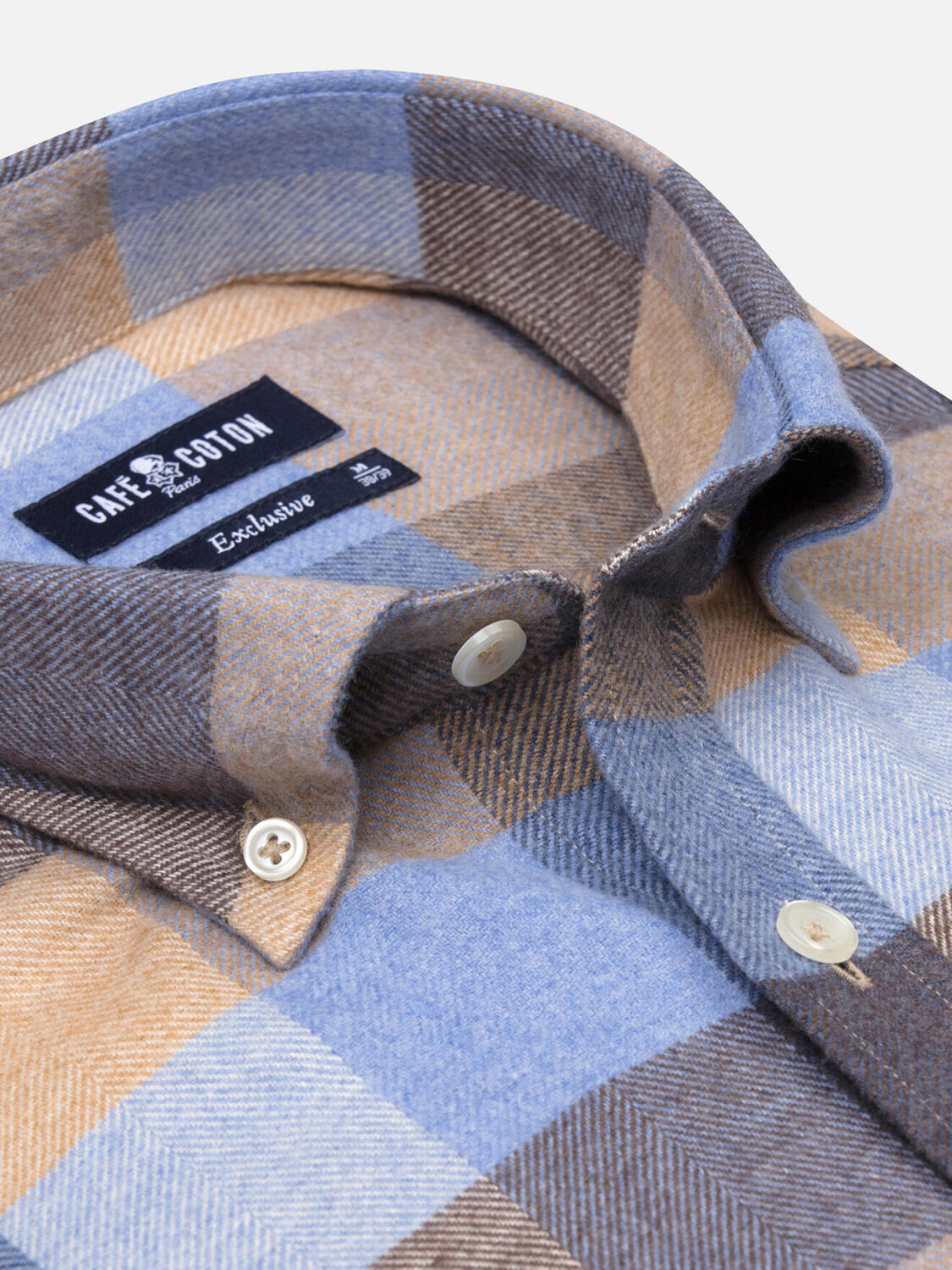 Tailiertes Hemd Howler aus Flanell - Button-Down-Kragen