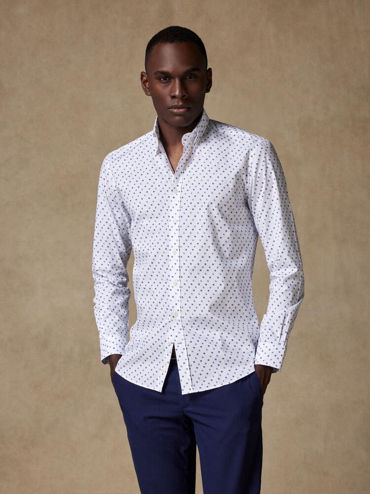 Jasper Slim Fit overhemd met bloemenprint - Button Down kraag