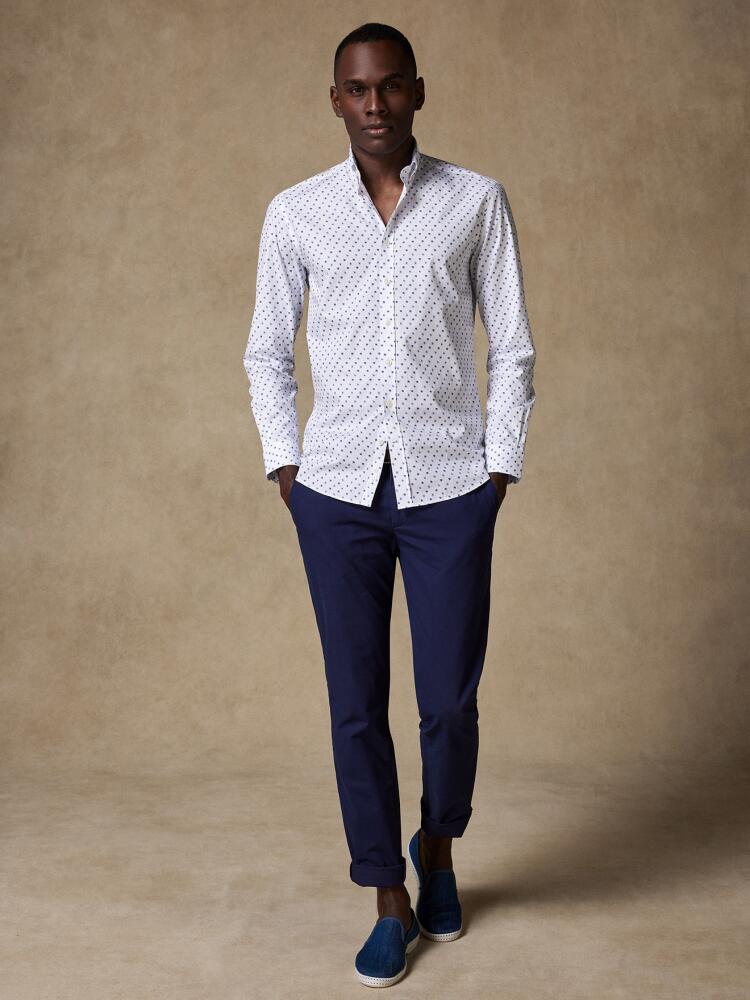 Jasper Slim Fit overhemd met bloemenprint - Button Down kraag
