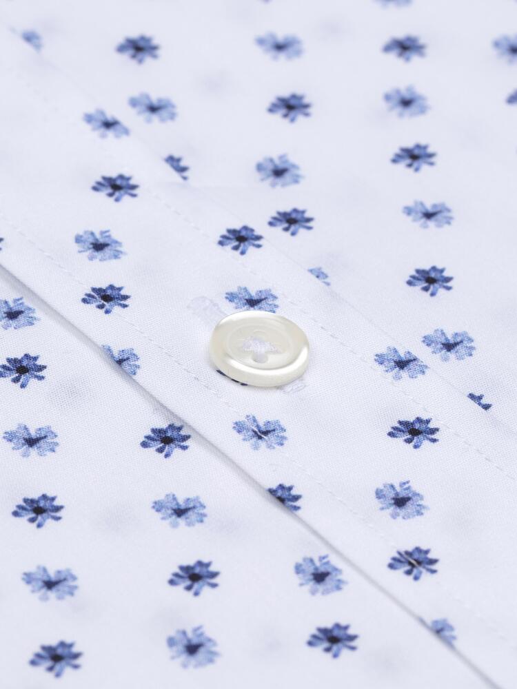 Jasper Slim Fit overhemd met bloemenprint - Button Down kraag