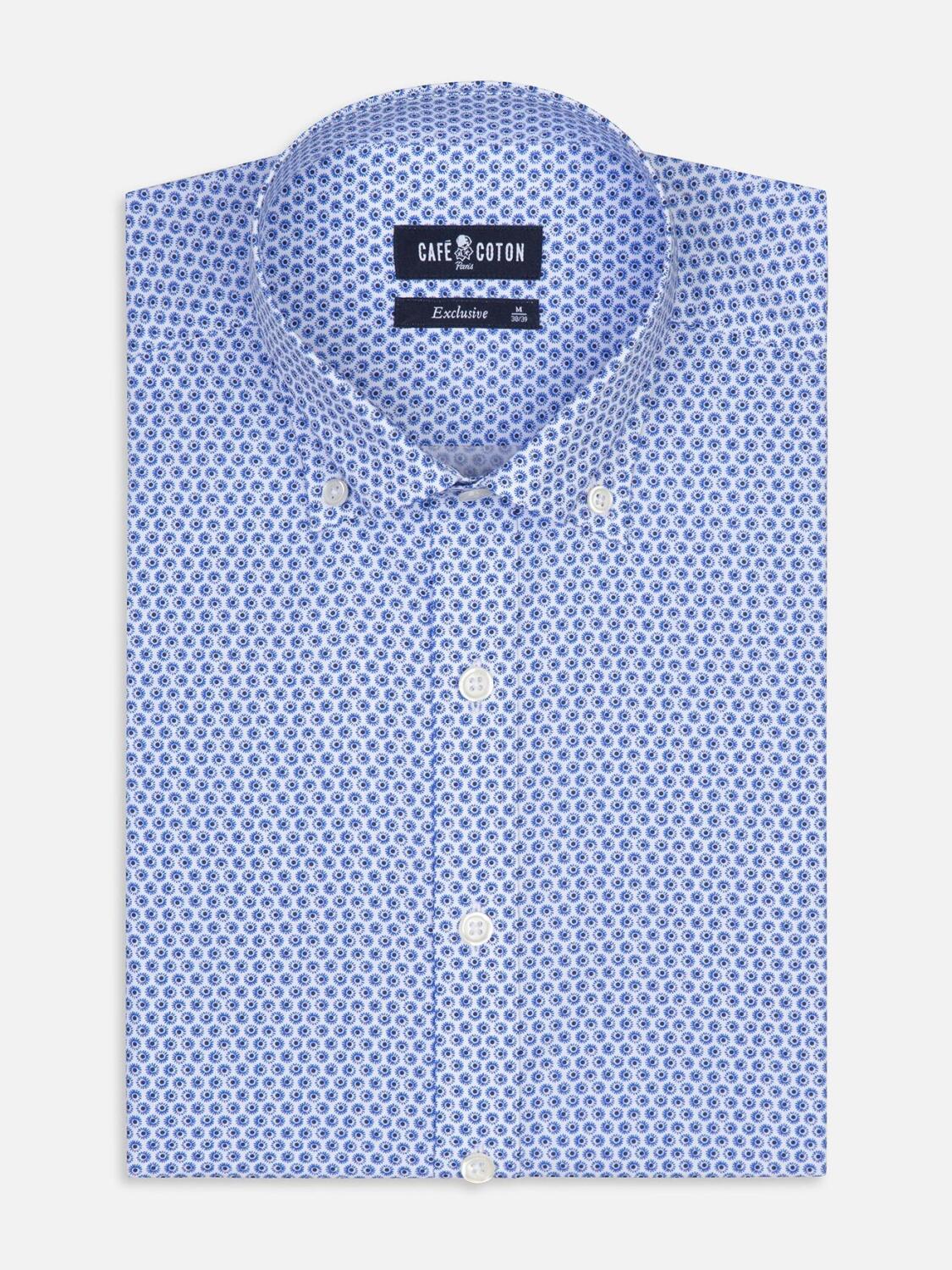 Jay Camisa ajustada estampada - Cuello con botones